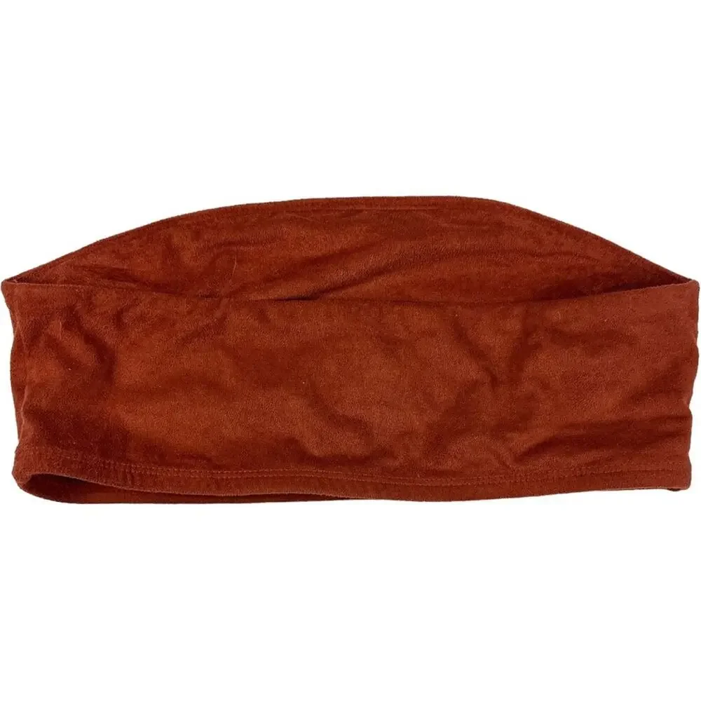 Aerie faux suede bandeau bralette top rust